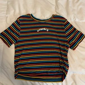 Cropped striped shirt:)